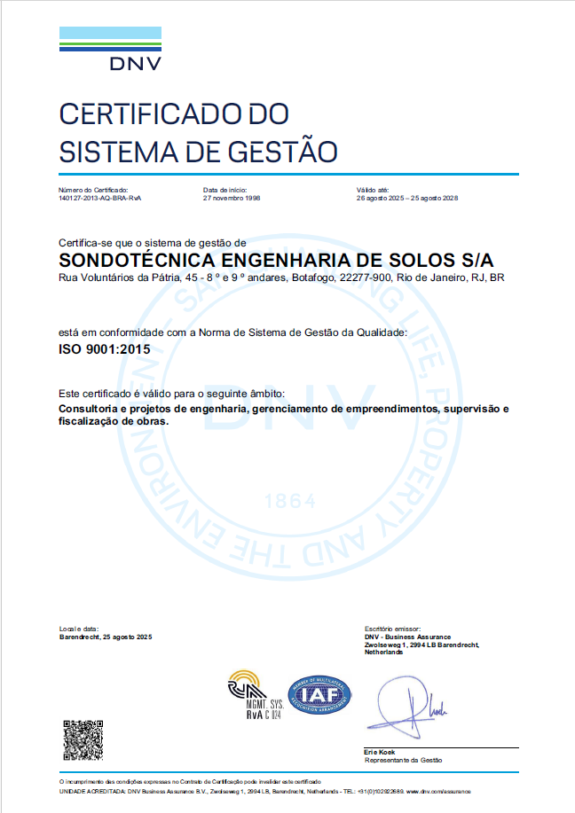 Nova Certificação ISO 14001